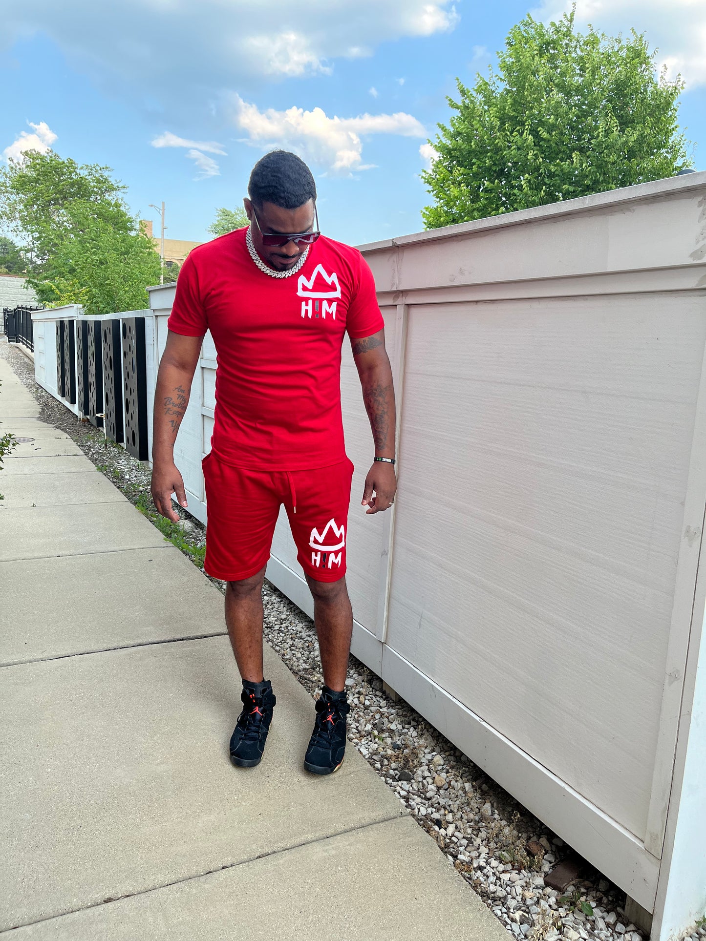 H!M Short Sleeve Set (Red)