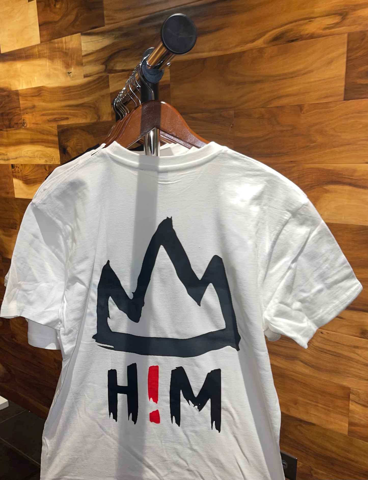 Short Sleeve H!M one of one White Tee