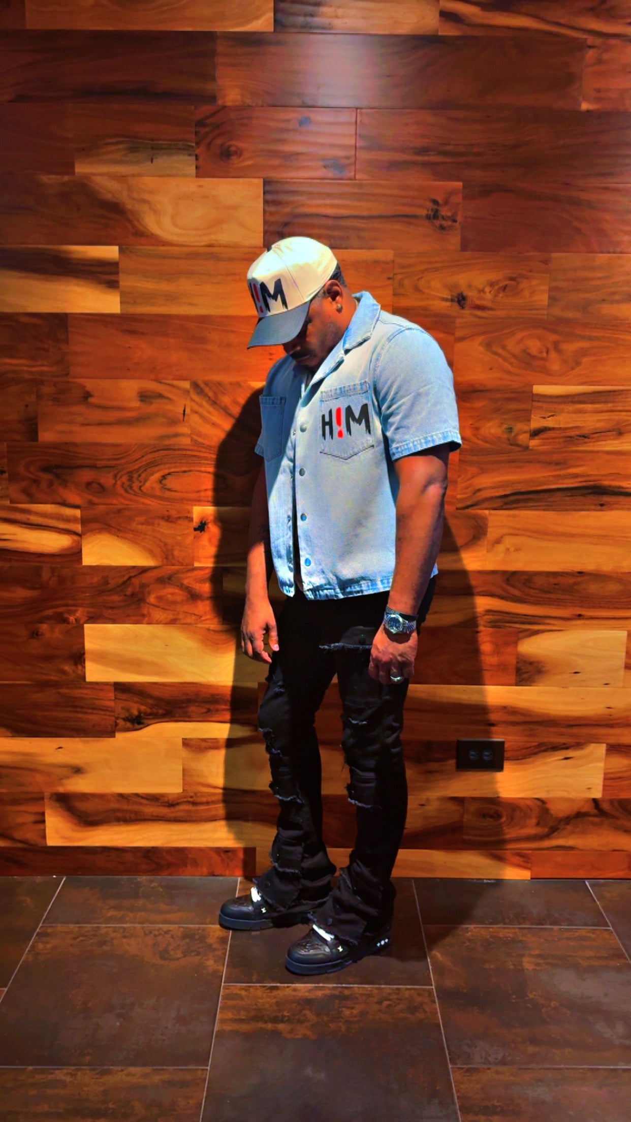 H!M Denim Crop Shirt