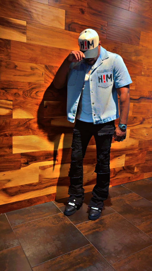 H!M Denim Crop Shirt