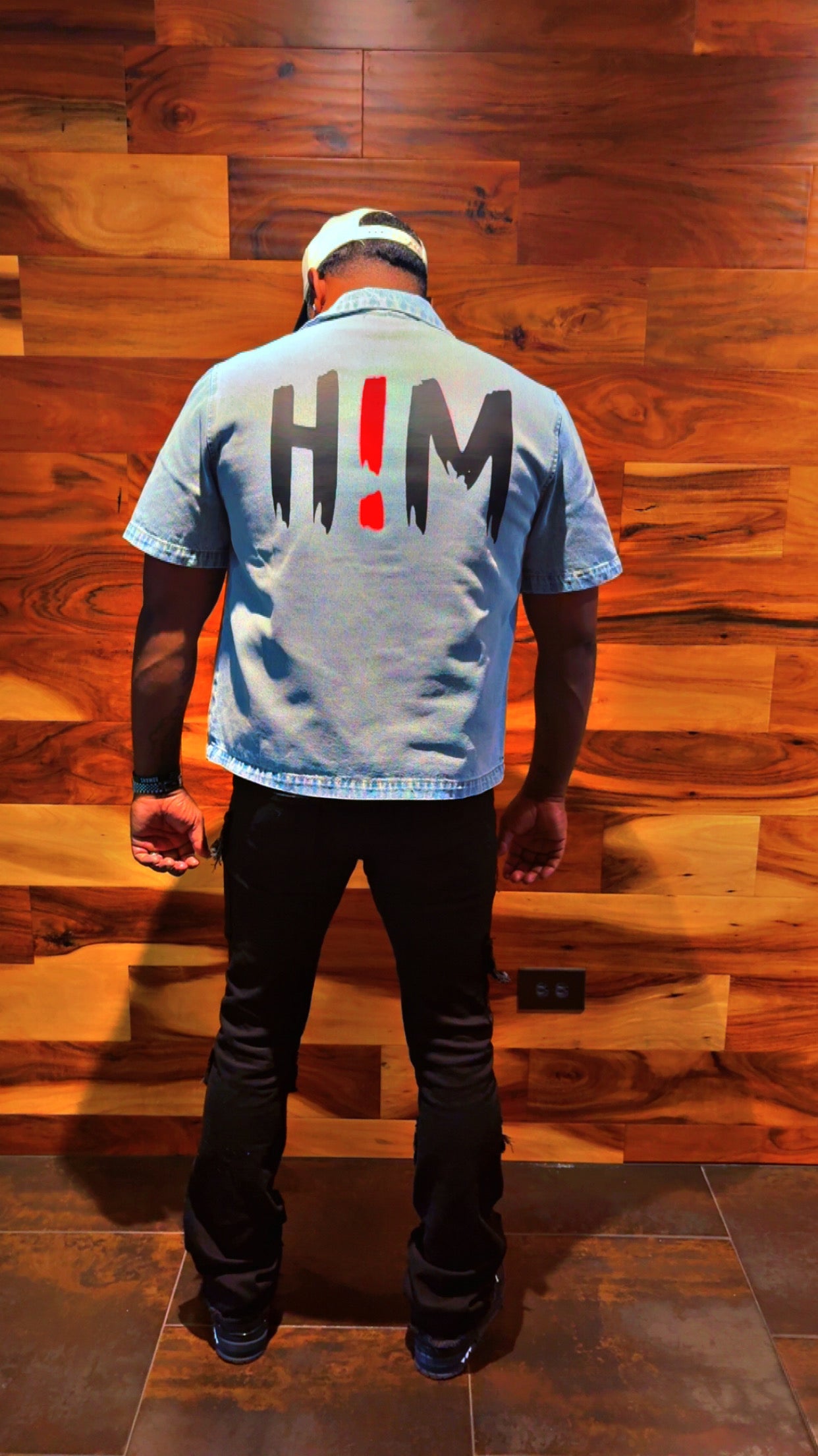 H!M Denim Crop Shirt