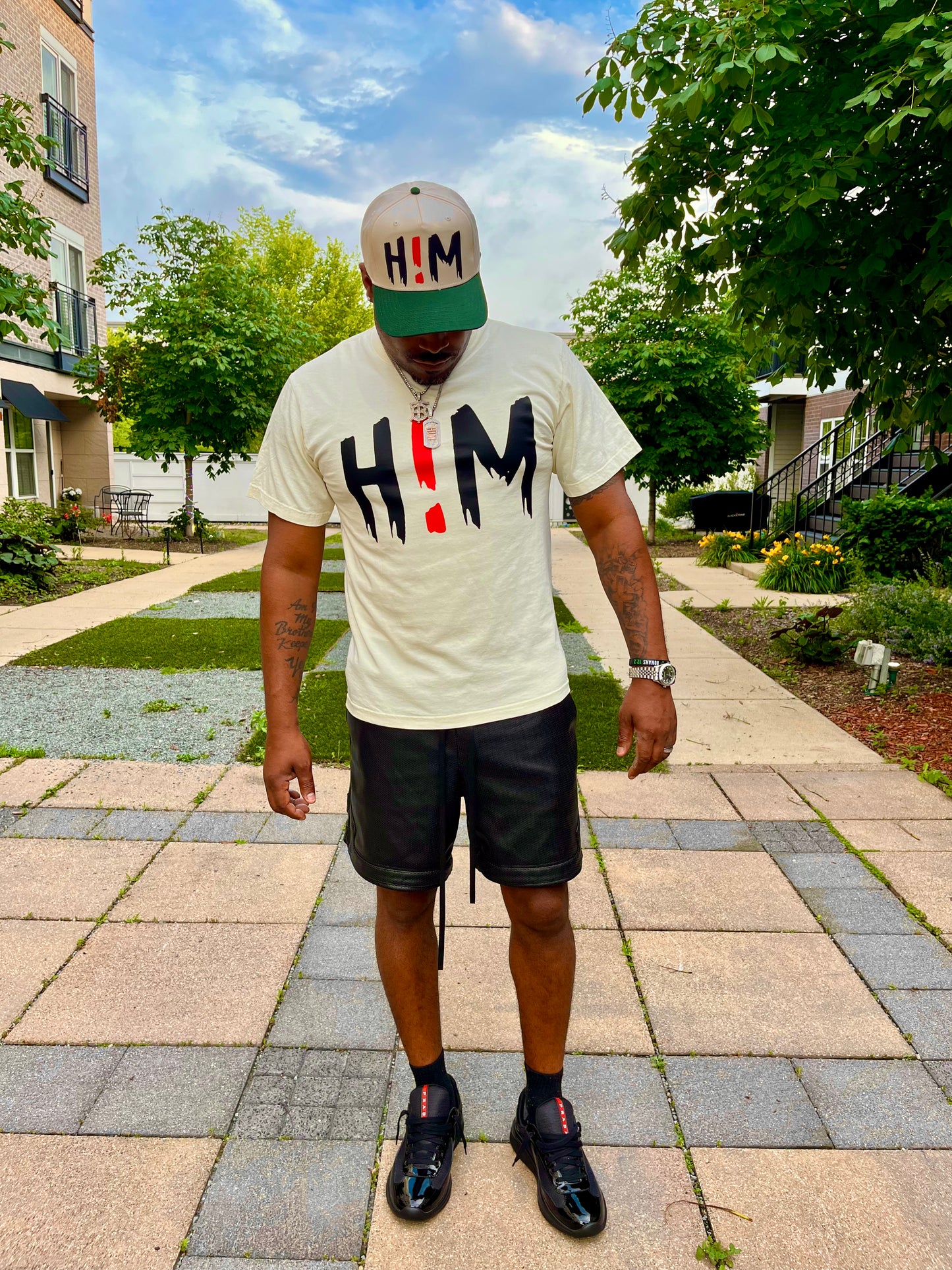 Short Sleeve H!M Cream (Natural) Tee