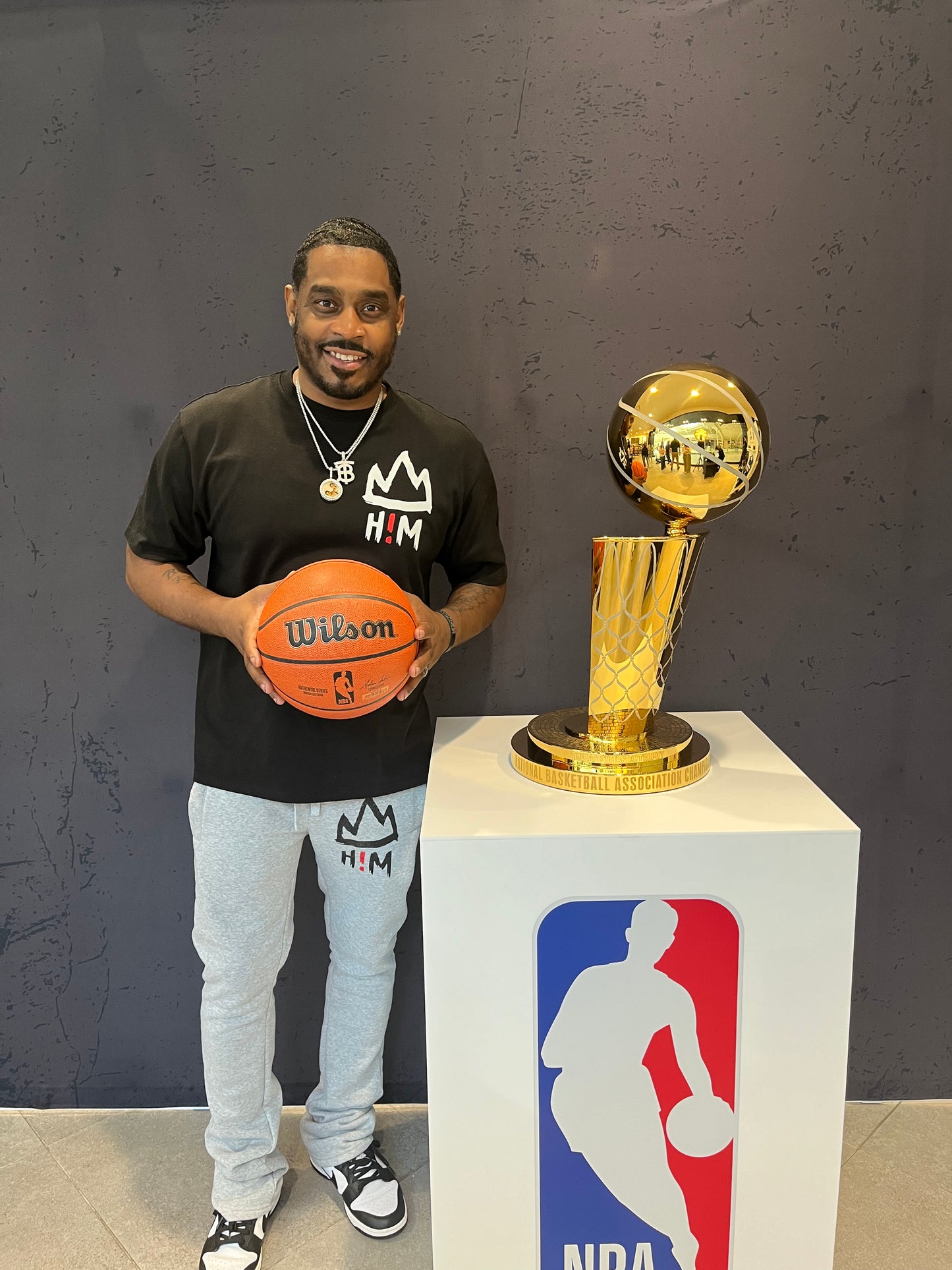 Short Sleeve Oversized H!M one of one Black Tee