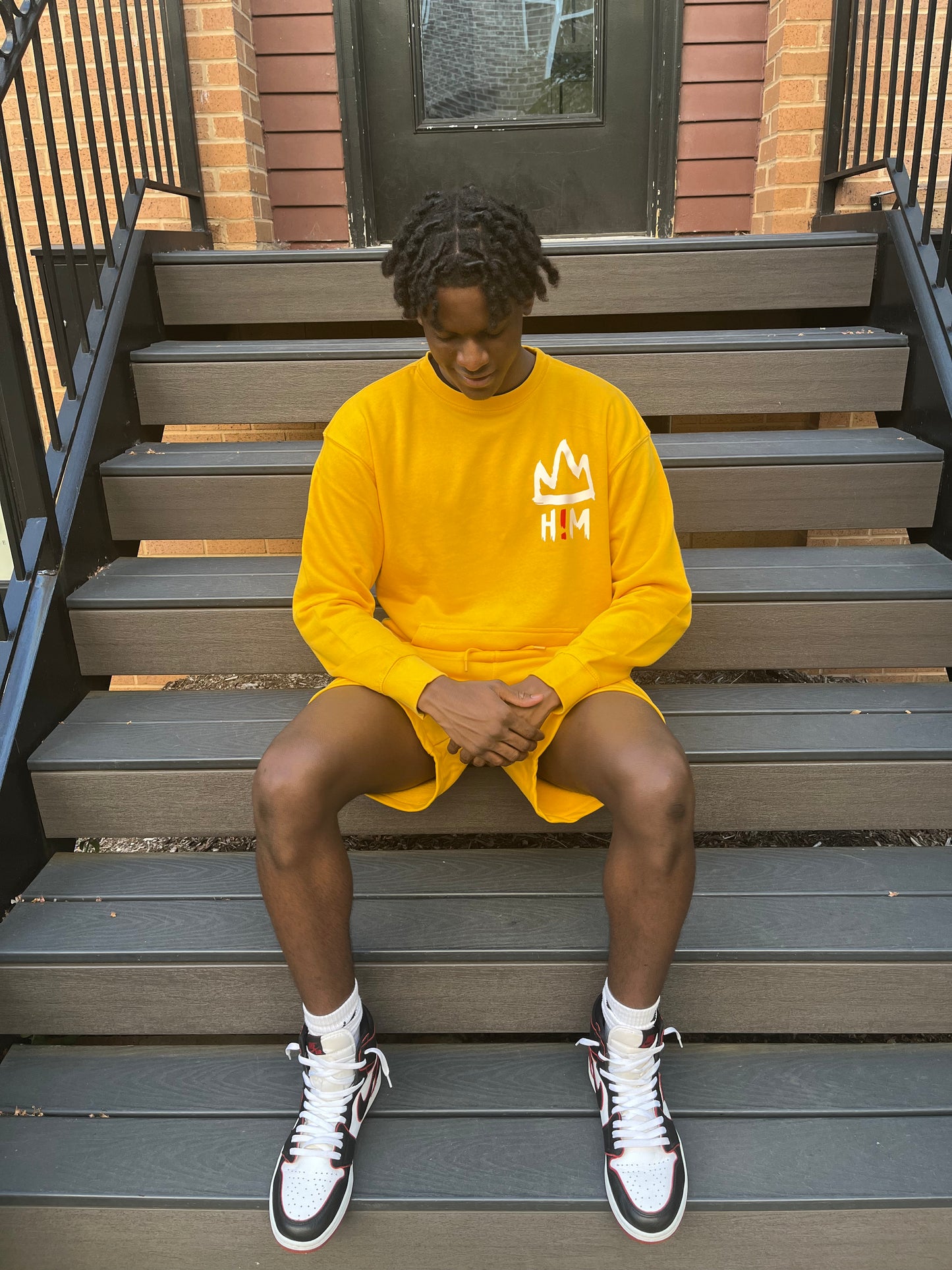 H!M  Crew neck Short Set